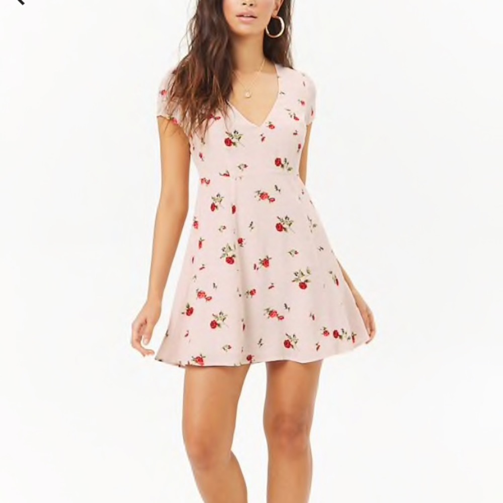 Floral Roses Mini Dress